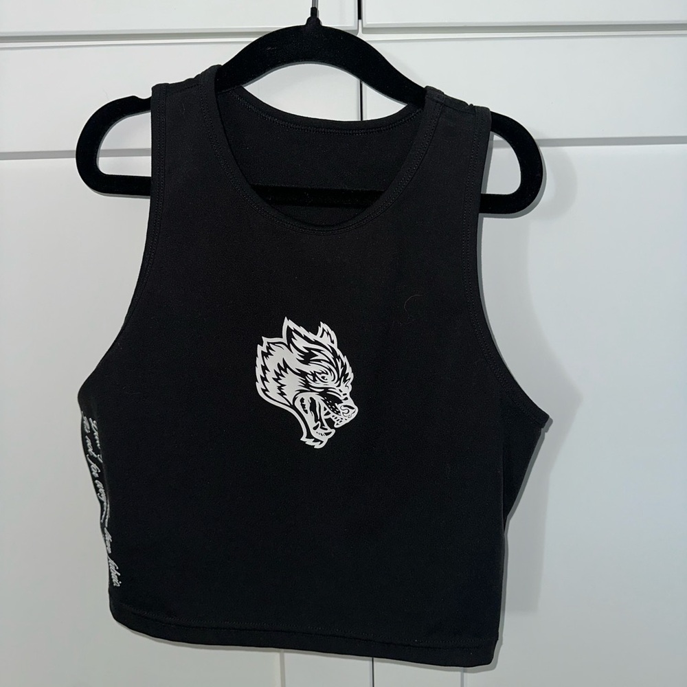 Darc Sport Black Tank Top with White Wolf Design